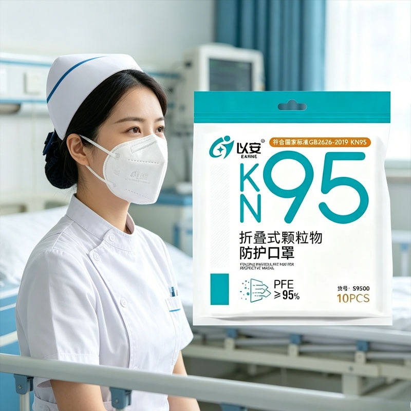 Surgical Mask - 10 個 KN95 標準不織布保護マスク職場公共エリア用使い捨てマスク調節可能なシール付き通気性マスク