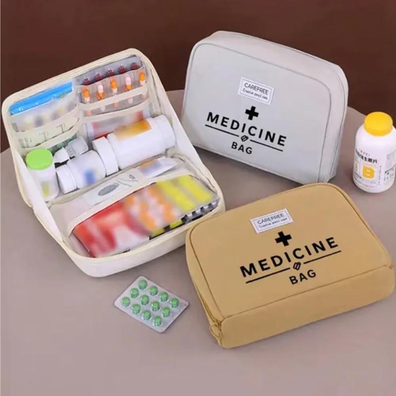 First Aid Kit - かわいい携帯用救急キット、理想的なギフト、軽量薬品オーガナイザー、家族でのアウトドア旅行やキャンプの緊急時用