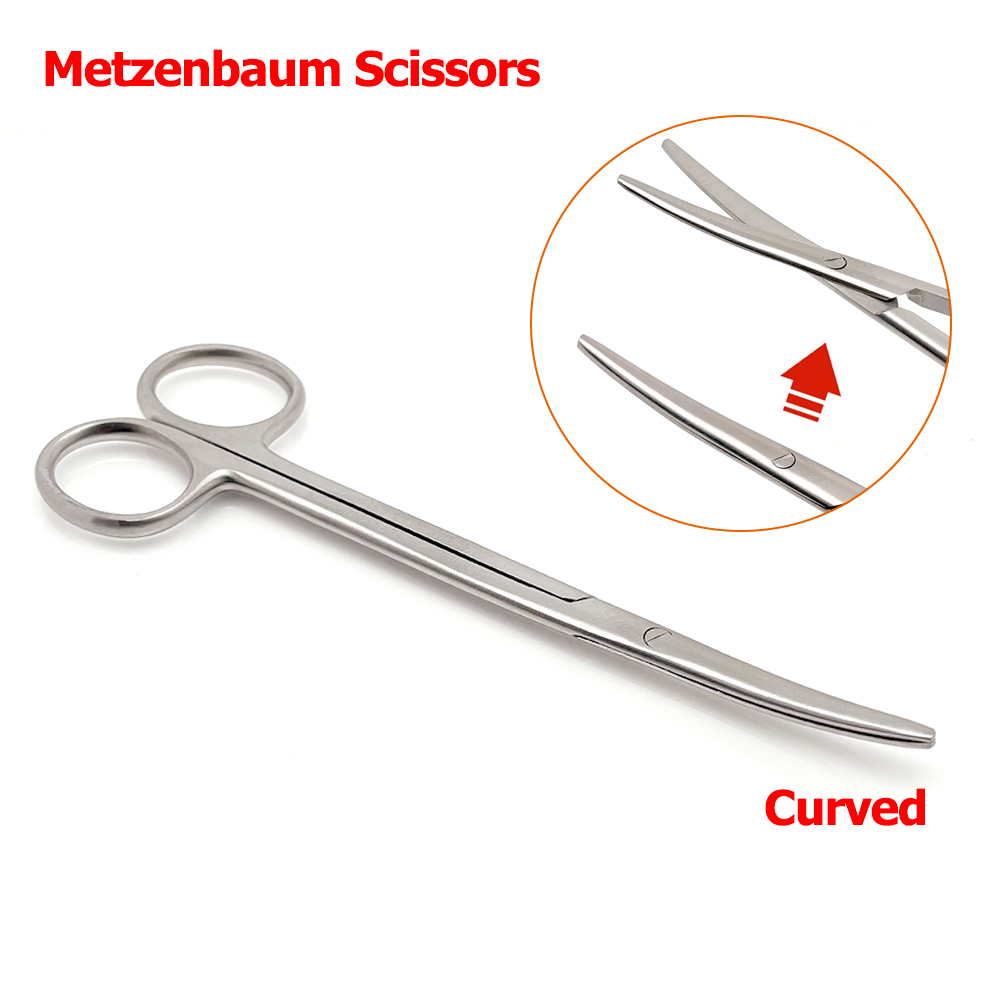 Medical Scissors - 14 センチメートル Tc メッツェンバウムはさみ、繊細な組織の切断のための湾曲した扁桃腺手術鈍い狭い先端外科に最適