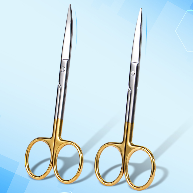 歯科用ゴールドハンドル付きハサミ1個、口腔医療用ハサミ、ステ - Medical Scissors のレビューと価格