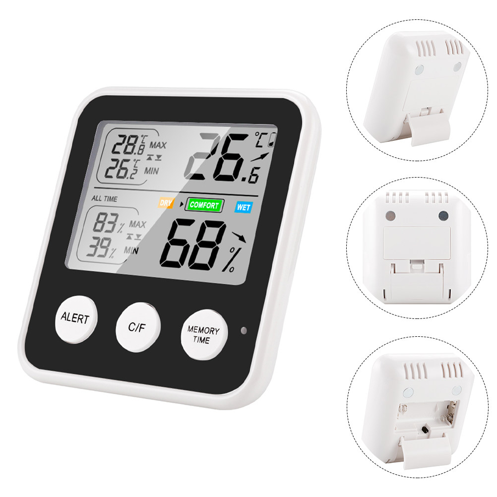 デジタル式家庭用温湿度計、コンパクトなスタンド型、屋内温度・ - Thermometer Digital のレビューと価格
